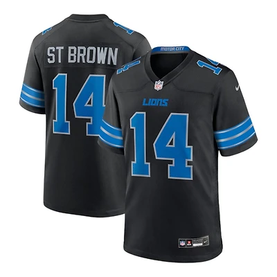Detroit Lions Amon-Ra St. Brown 2nd Black Alternate Nike Game Jersey