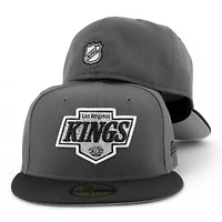 Los Angeles Kings Graphite and Black Two Tone Grey UV NHL New Era 59FIFTY Fitted Hat