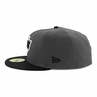 Los Angeles Kings Graphite and Black Two Tone Grey UV NHL New Era 59FIFTY Fitted Hat