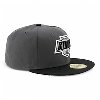 Los Angeles Kings Graphite and Black Two Tone Grey UV NHL New Era 59FIFTY Fitted Hat