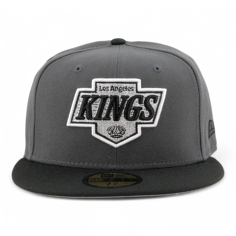Los Angeles Kings Graphite and Black Two Tone Grey UV NHL New Era 59FIFTY Fitted Hat