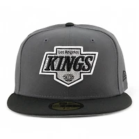 Los Angeles Kings Graphite and Black Two Tone Grey UV NHL New Era 59FIFTY Fitted Hat