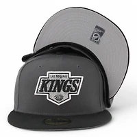 Los Angeles Kings Graphite and Black Two Tone Grey UV NHL New Era 59FIFTY Fitted Hat