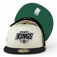 Los Angeles Kings Chrome and Black Two Tone Crown Patch Green UV NHL New Era 59FIFTY Fitted Hat