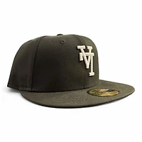 Los Angeles Dodgers White on Upside Down LA Green UV New Era 59FIFTY Fitted Hat