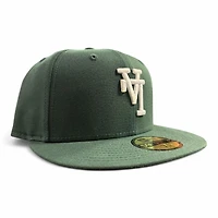 Los Angeles Dodgers White on Green Upside Down LA Gray UV New Era 59FIFTY Fitted Hat