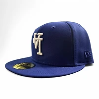 Los Angeles Dodgers White on Royal Blue Upside Down LA Green UV New Era 59FIFTY Fitted Hat