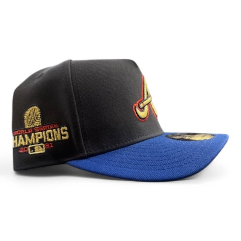 Atlanta Braves Navy and Royal Blue New Era 9FIFTY A-Frame Snapback Hat