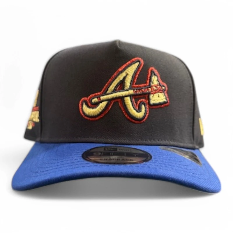 Atlanta Braves Navy and Royal Blue New Era 9FIFTY A-Frame Snapback Hat