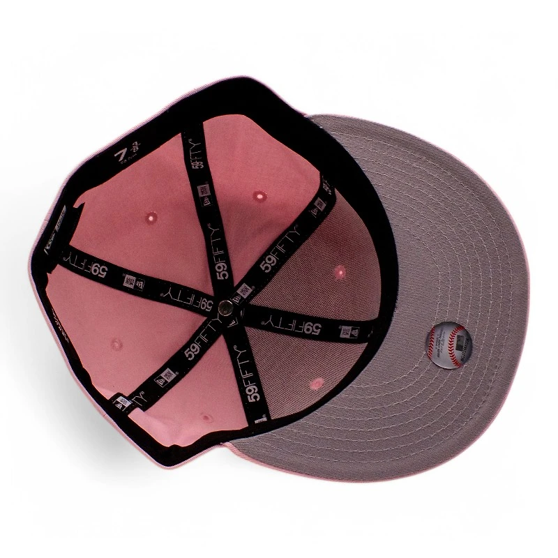 New York Yankees Pink Crown Grey UV Era 59FIFTY Fitted Hat