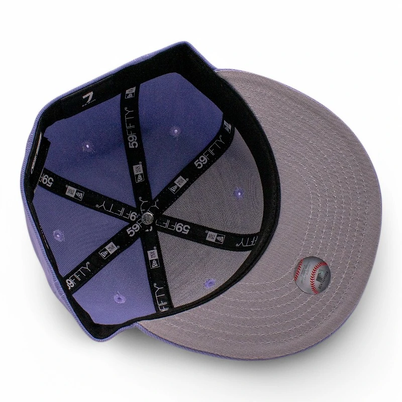 New York Yankees Lavender Crown Grey UV Era 59FIFTY Fitted Hat