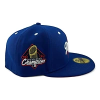 Los Angeles Dodgers Royal Blue Script "Shoot for the Stands" 2024 WS Champs Patch UV New Era 59FIFTY Fitted Hat