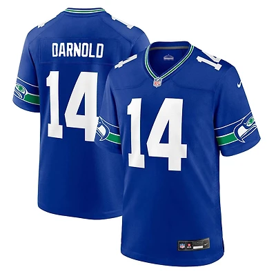 Seattle Seahawks Sam Darnold Throwback Royal Blue Nike Game Jersey