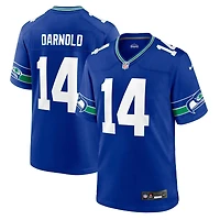 Seattle Seahawks Sam Darnold Throwback Royal Blue Nike Game Jersey