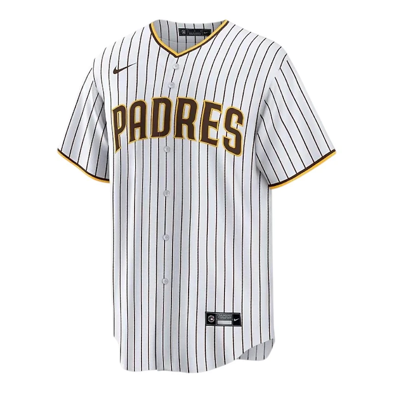 San Diego Padres Jackson Merrill White Pinstripe Home Nike Replica Player Jersey