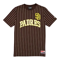 San Diego Padres Brown Throwback Pinstripe New Era T-Shirt