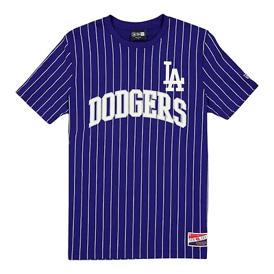 Los Angeles Dodgers Royal Blue Throwback Pinstripe New Era T-Shirt