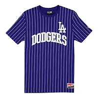 Los Angeles Dodgers Royal Blue Throwback Pinstripe New Era T-Shirt