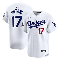 Los Angeles Dodgers Shohei Ohtani White Home 2024 WS Champs Patch Nike Limited Player Jersey