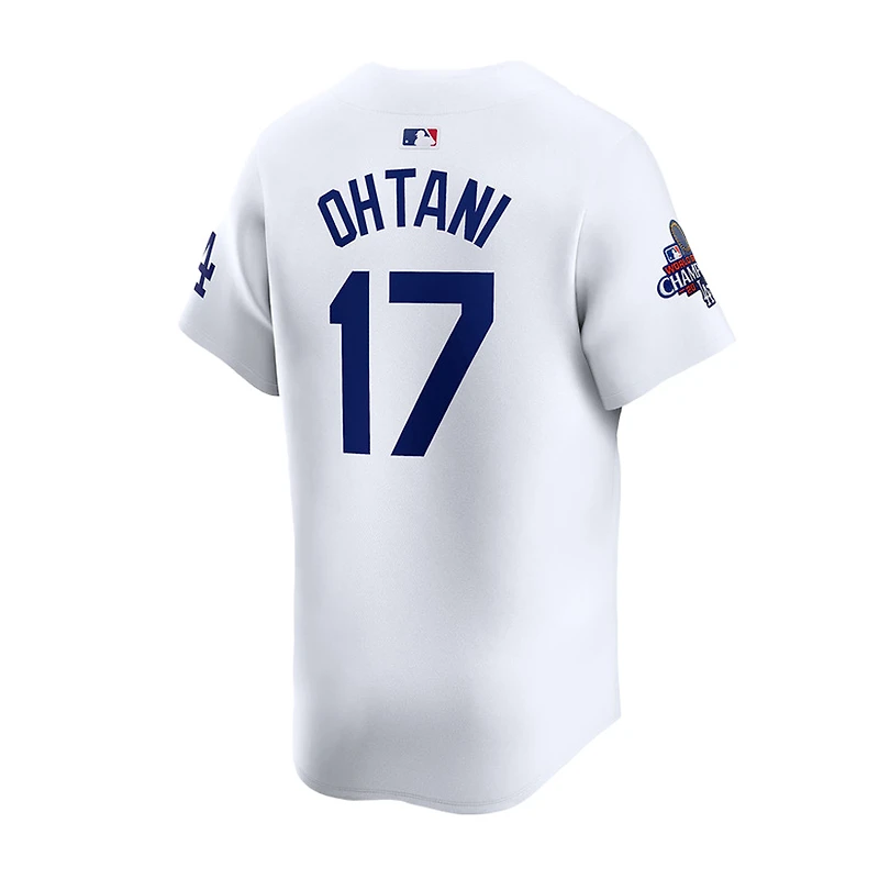 Los Angeles Dodgers Shohei Ohtani White Home 2024 WS Champs Patch Nike Limited Player Jersey