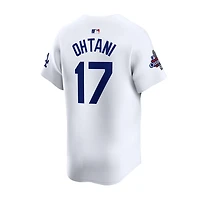 Los Angeles Dodgers Shohei Ohtani White Home 2024 WS Champs Patch Nike Limited Player Jersey
