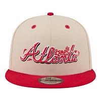 Atlanta Braves Team Art Two Tone New Era 9FIFTY Snapback Hat