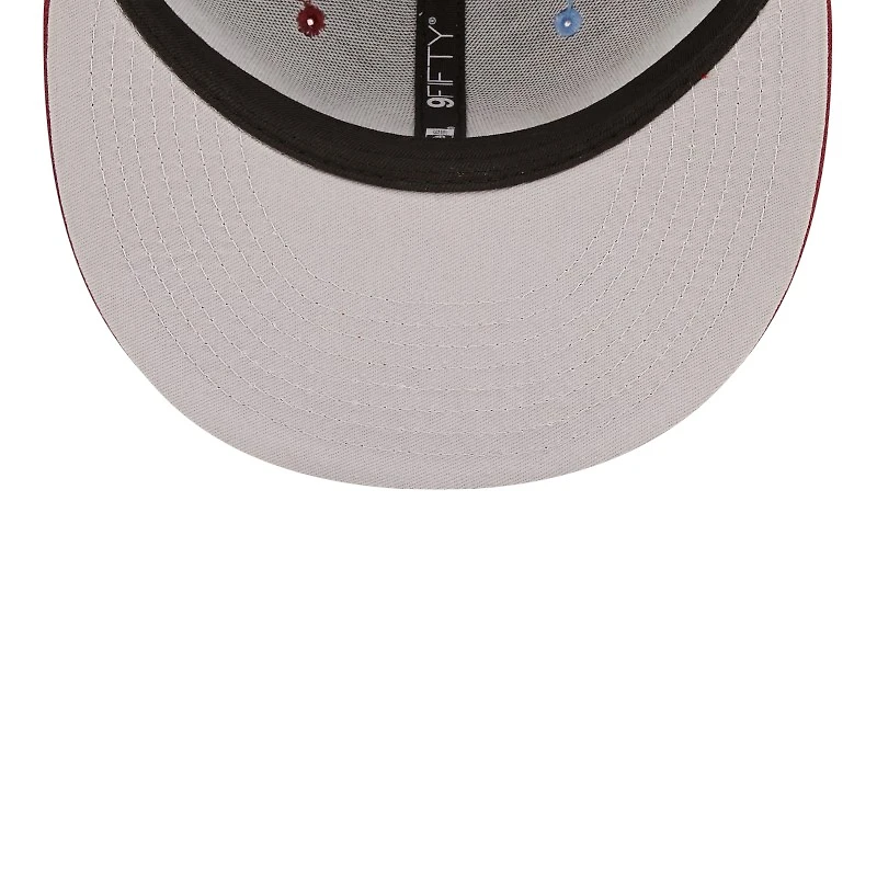 Philadelphia Phillies Team Split Burgundy and Light Blue New Era 9FIFTY Snapback Hat