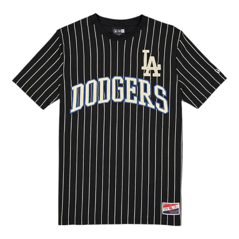 Los Angeles Dodgers Black Throwback Pinstripe New Era T-Shirt