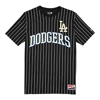 Los Angeles Dodgers Black Throwback Pinstripe New Era T-Shirt