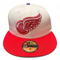Detroit Red Wings Chrome and Octopus Patch Icy Blue UV New Era 59FIFTY Fitted Hat