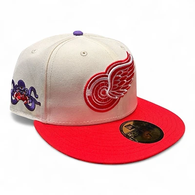 Detroit Red Wings Chrome and Octopus Patch Icy Blue UV New Era 59FIFTY Fitted Hat