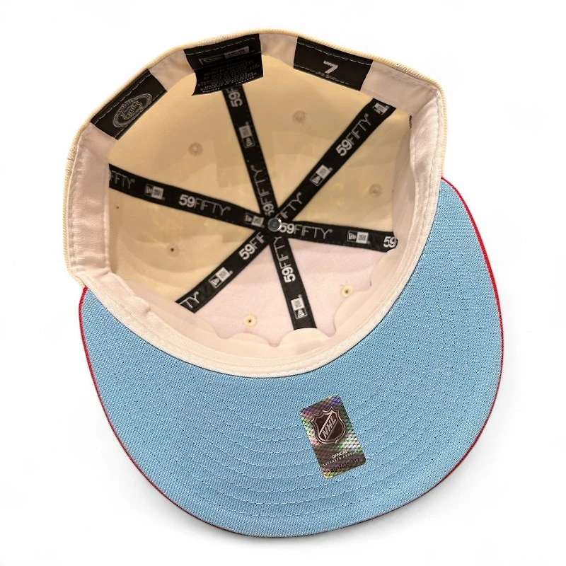 Detroit Red Wings Chrome and Octopus Patch Icy Blue UV New Era 59FIFTY Fitted Hat