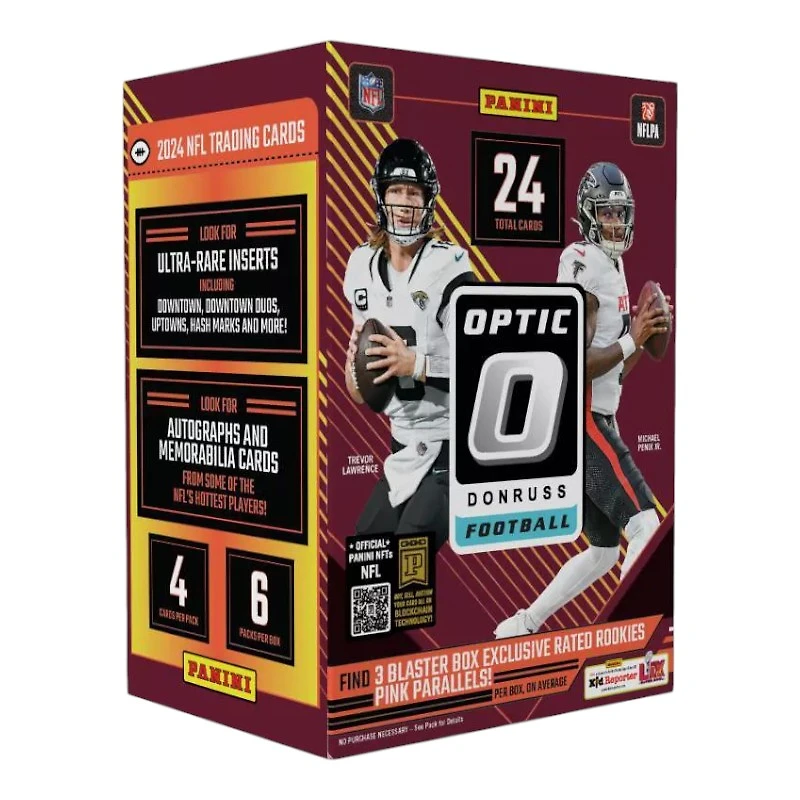 2024 Panini NFL Donruss Optic Footbal Trading Card Blaster Box