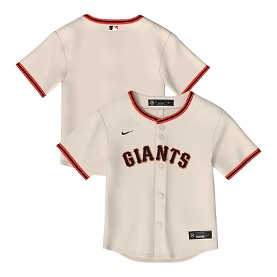 Young Kids San Francisco Giants Cream Blank Home Jersey