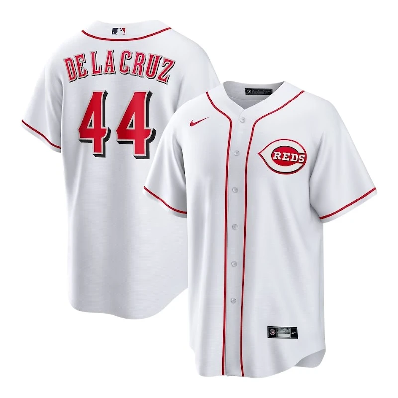 Cincinnati Reds Elly De La Cruz White Home Nike Replica Player Jersey