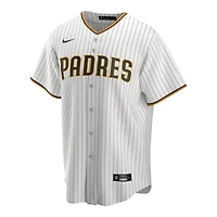 San Diego Padres Manny Machado White Pinstripe Home Nike Replica Player Jersey