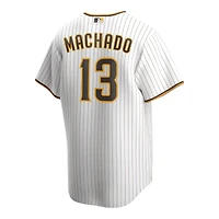 San Diego Padres Manny Machado White Pinstripe Home Nike Replica Player Jersey