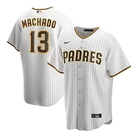 San Diego Padres Manny Machado White Pinstripe Home Nike Replica Player Jersey