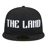 Cleveland Guardians Black and White "The Land" City Connect New Era 59FIFTY Fitted Hat