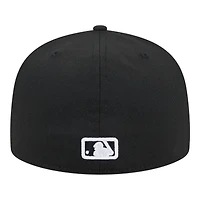 Cleveland Guardians Black and White "The Land" City Connect New Era 59FIFTY Fitted Hat