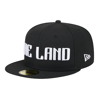 Cleveland Guardians Black and White "The Land" City Connect New Era 59FIFTY Fitted Hat