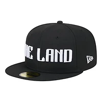 Cleveland Guardians Black and White "The Land" City Connect New Era 59FIFTY Fitted Hat