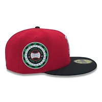 Boston Braves Scarlet and Black 1942 ASG Patch Green UV New Era 59FIFTY Fitted Hat