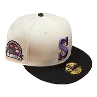 Seattle Mariners Chrome and Black 30th Anniversary Grey UV New Era 59FIFTY Fitted Hat
