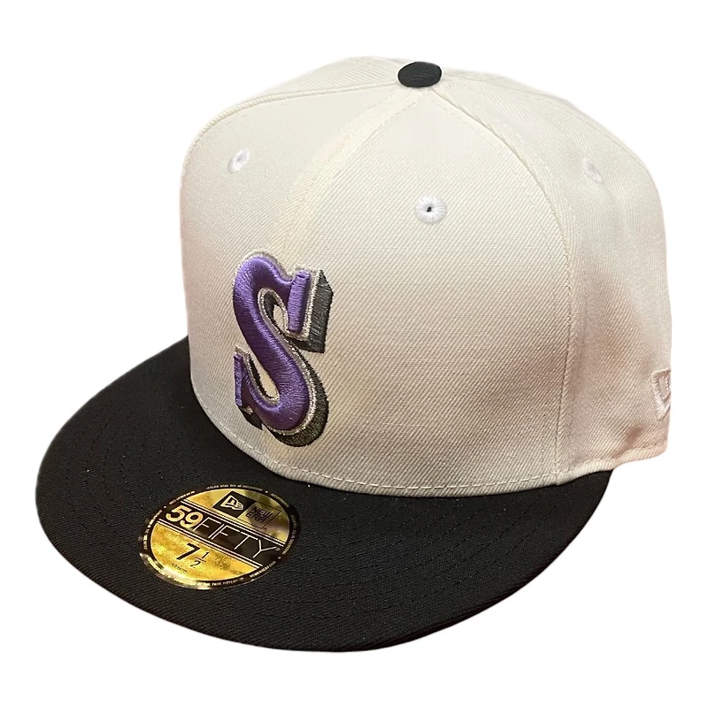 Seattle Mariners Chrome and Black 30th Anniversary Grey UV New Era 59FIFTY Fitted Hat