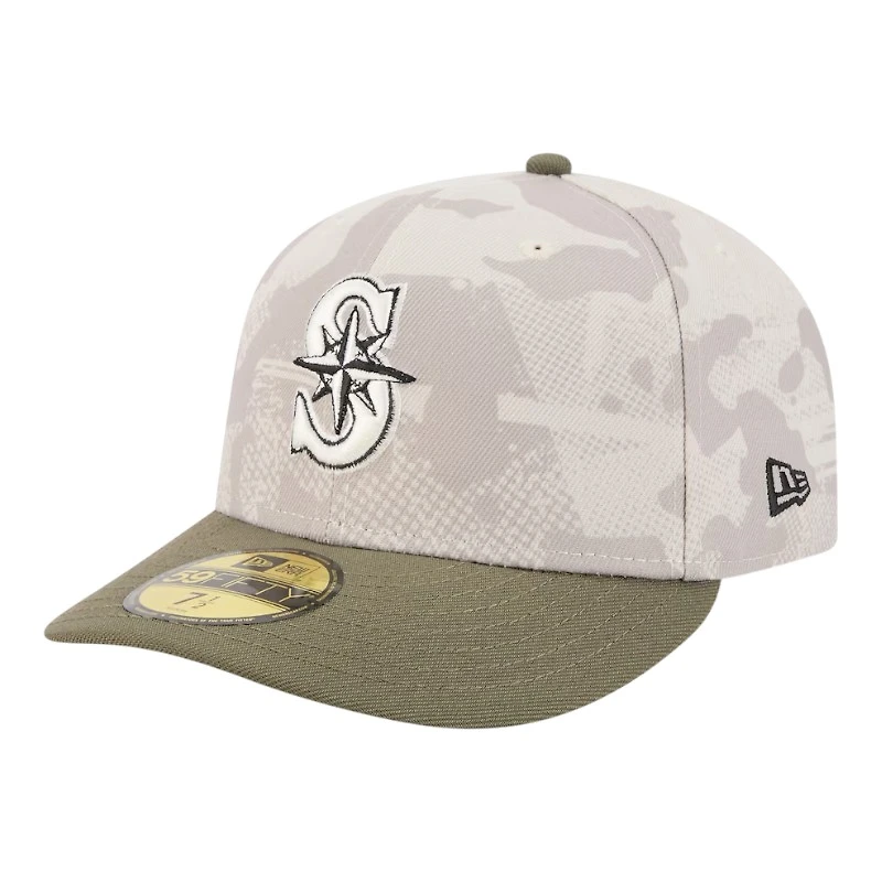 Seattle Mariners Light Beige and Olive 2025 Armed Forces Day New Era 59FIFTY Fitted Hat