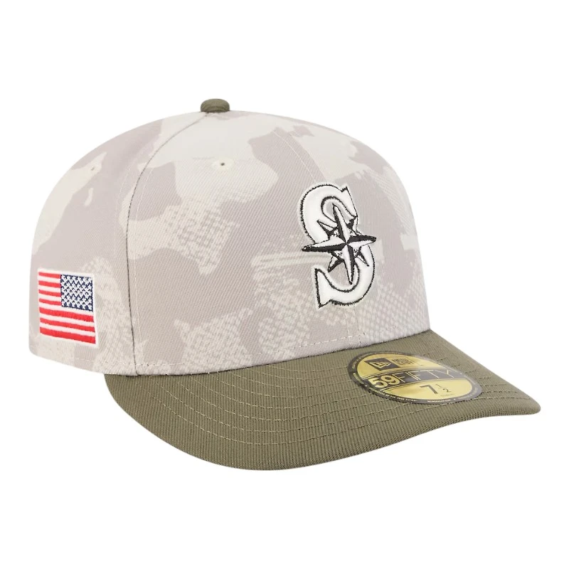 Seattle Mariners Light Beige and Olive 2025 Armed Forces Day New Era 59FIFTY Fitted Hat