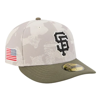 San Francisco Giants Light Beige and Olive 2025 Armed Forces Day New Era 59FIFTY Fitted Hat