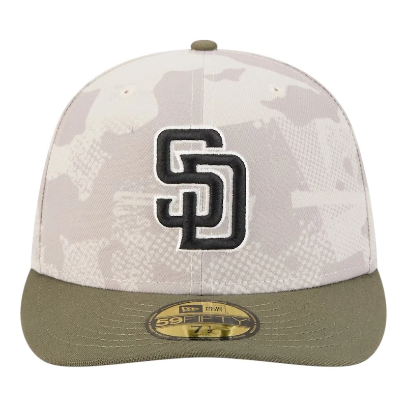 San Diego Padres Light Beige and Olive 2025 Armed Forces Day New Era 59FIFTY Fitted Hat