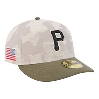 Pittsburgh Pirates Light Beige and Olive 2025 Armed Forces Day New Era 59FIFTY Fitted Hat
